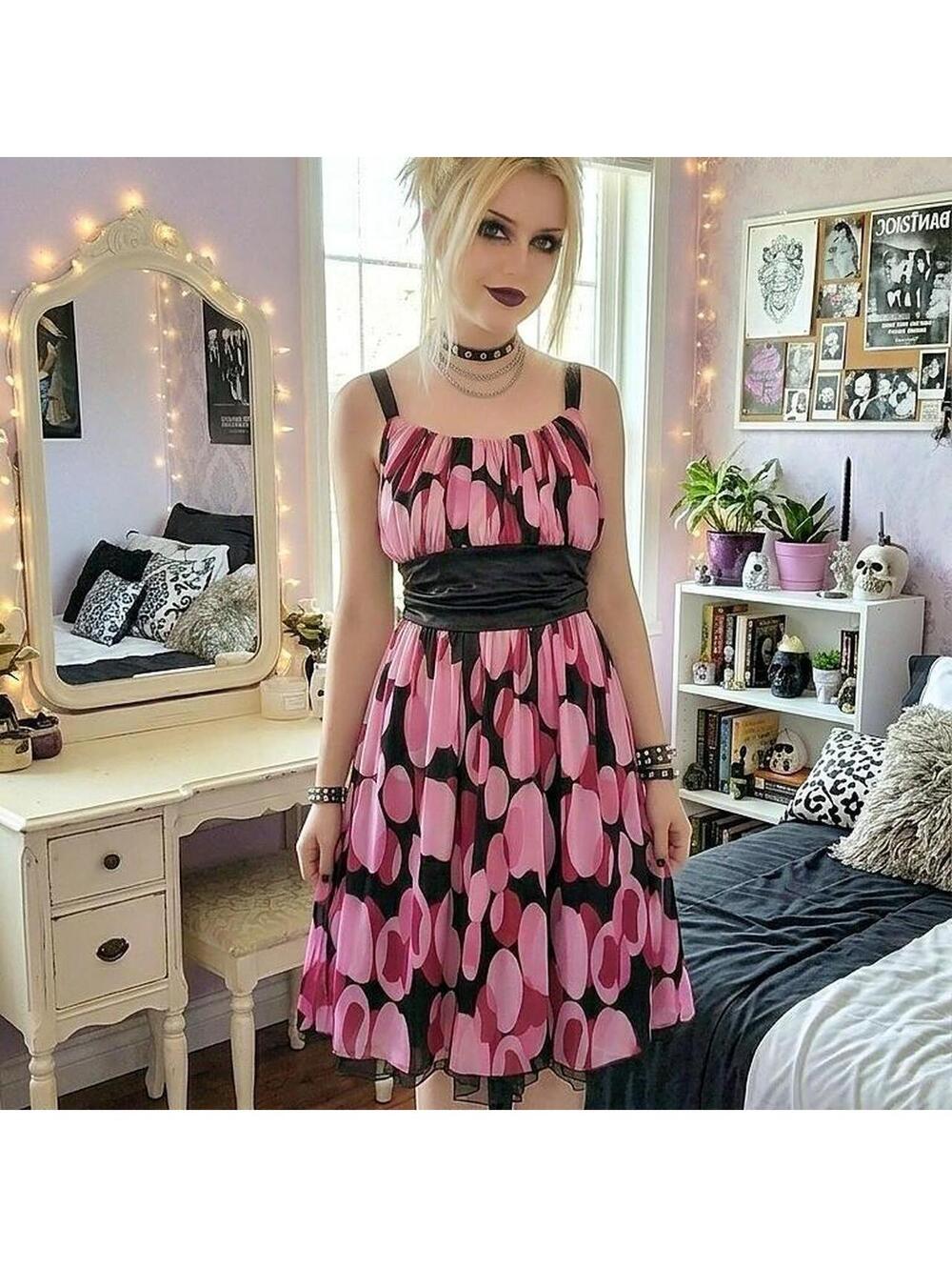 Maurices Women's Pink and Multi Dress